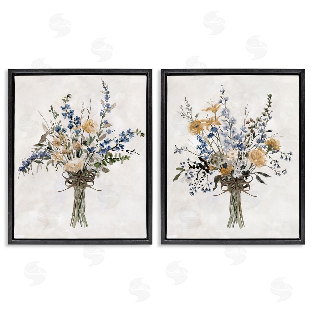 Carol Robinson Bushels of Herbs Black Floating Frame Canvas Wall Art Print