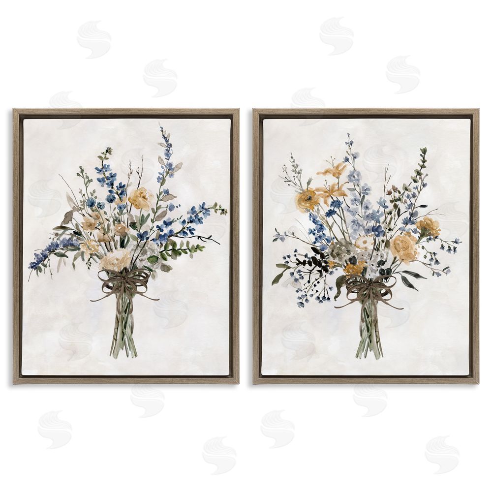 Carol Robinson Bushels of Herbs Brown Floating Frame Canvas Wall Art Print
