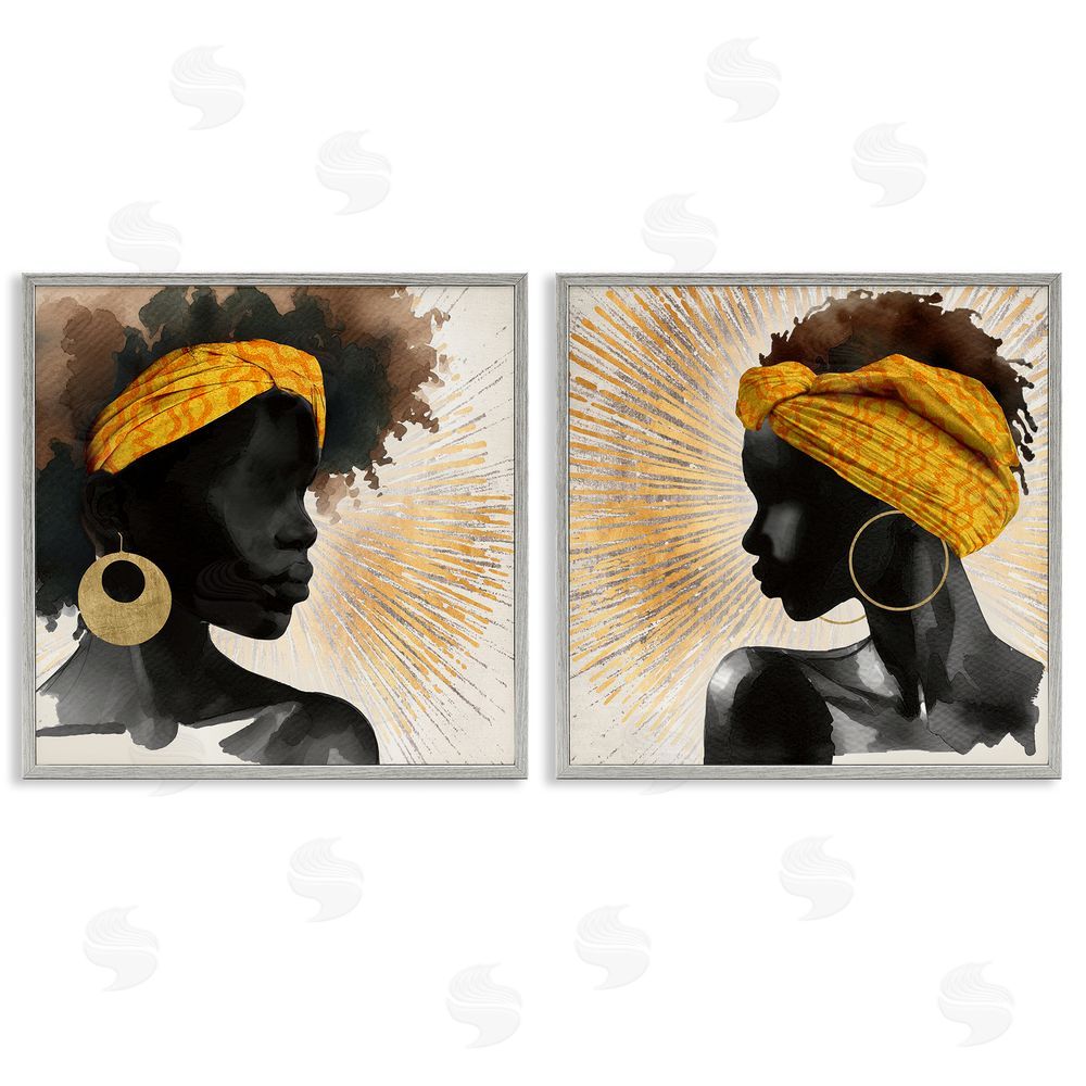 CAD Designs Radiant Portraits Of Women Gray Framed Giclee Wall Art Print