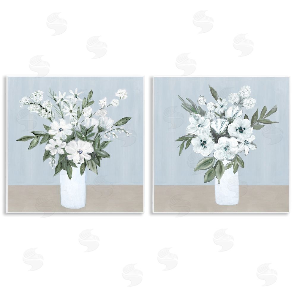 Marilyn Dunlap Mixed White Blossoms Wooden Wall Plaque Art Print
