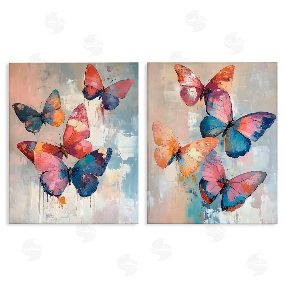 Creative Studio Butterfly Beauties in Flight Stretched Canvas Wall Art Print