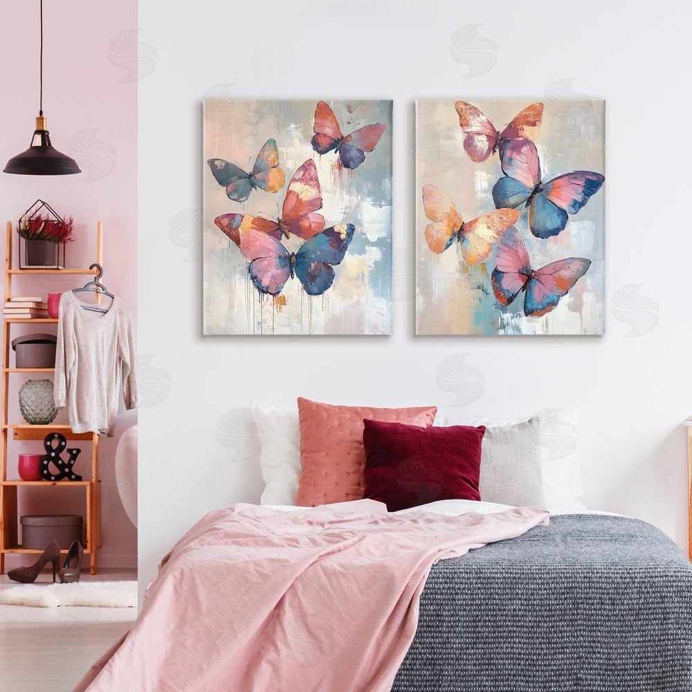 Creative Studio Butterfly Beauties in Flight Stretched Canvas Wall Art Print in Room