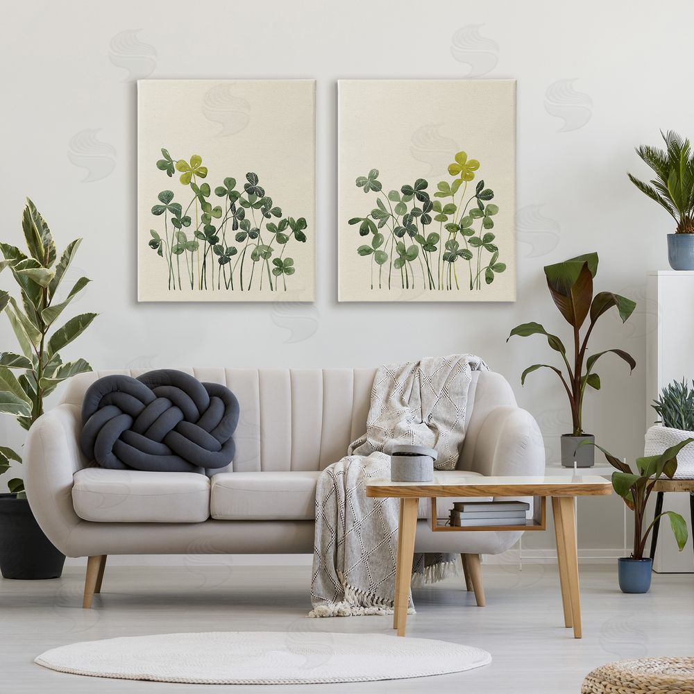 Grace Popp Minimal Hidden Gems Stretched Canvas Wall Art Print in Room