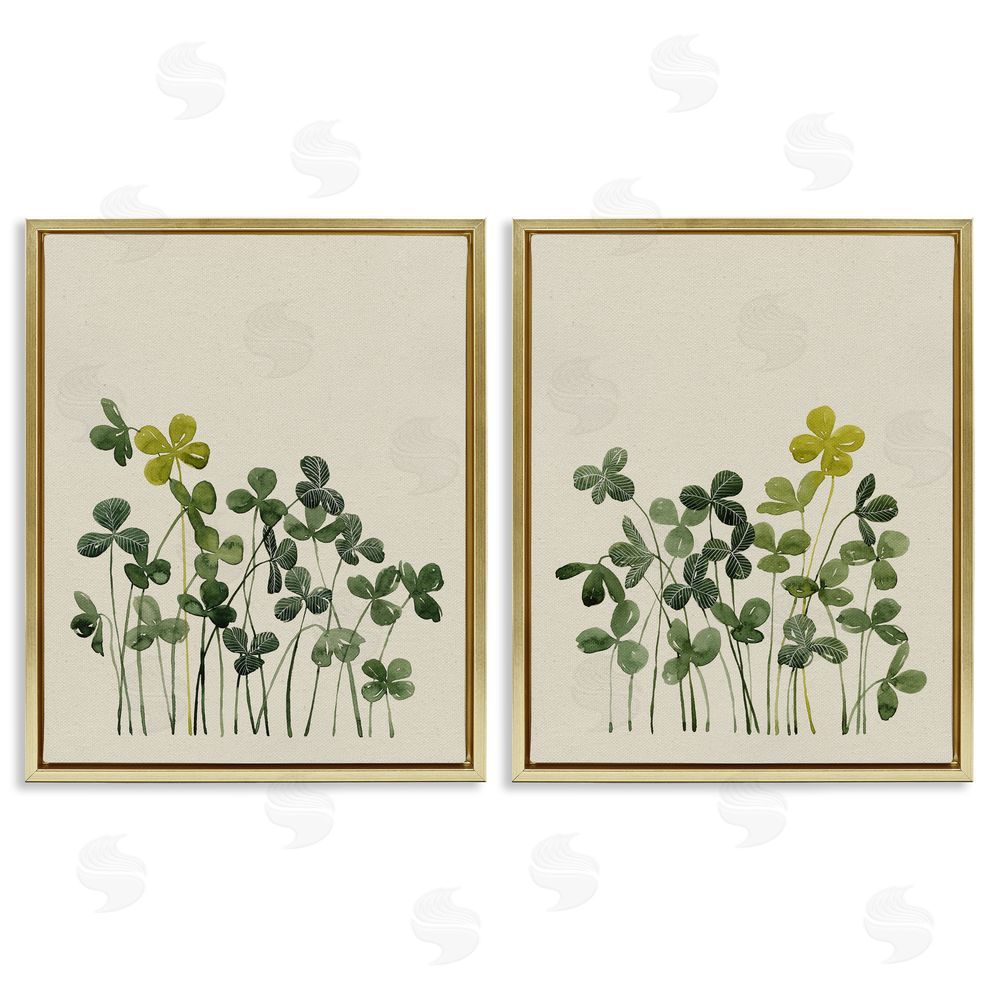 Grace Popp Minimal Hidden Gems Gold Floating Frame Canvas Wall Art Print