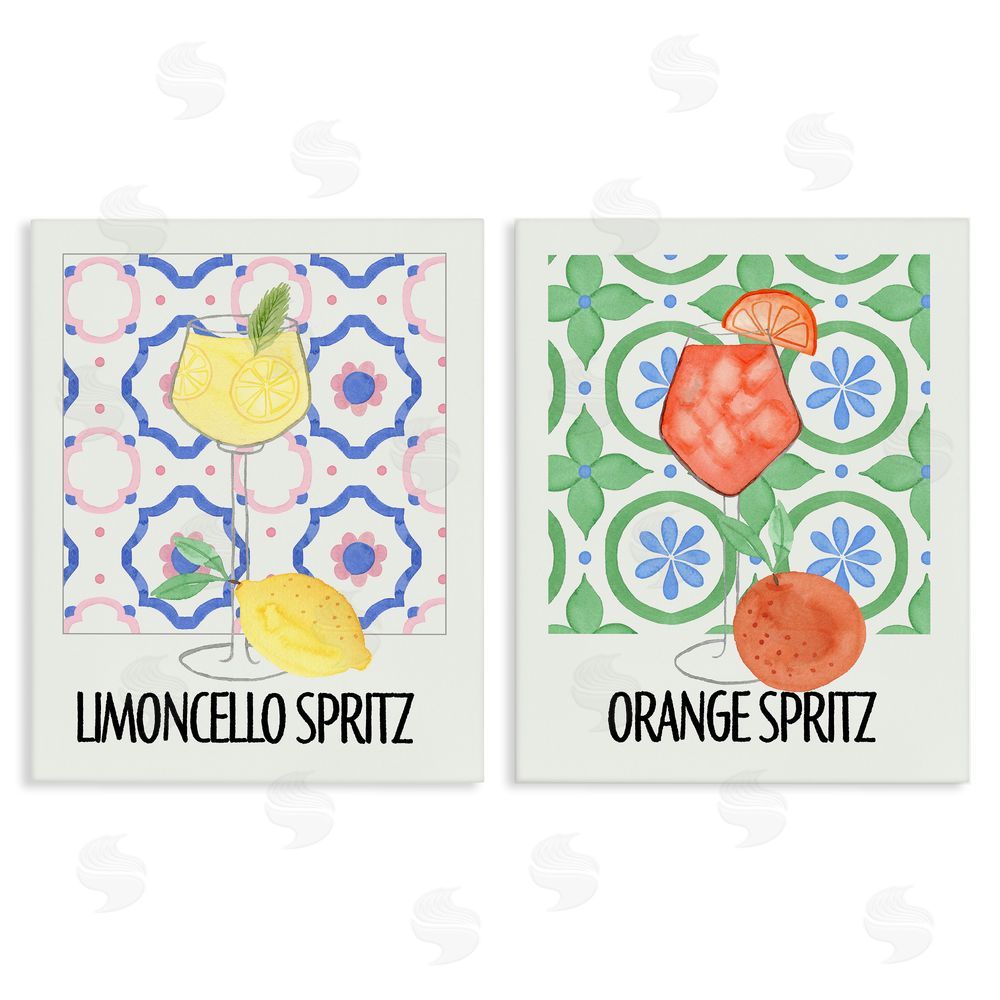 Nina Jacobs Citrus Spritz On My Mind Stretched Canvas Wall Art Print
