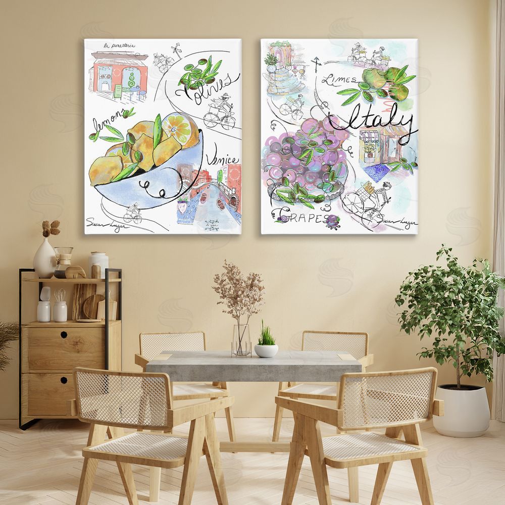 Susan Lugar Italy Travel Sketch Collection Canvas Art on Wall