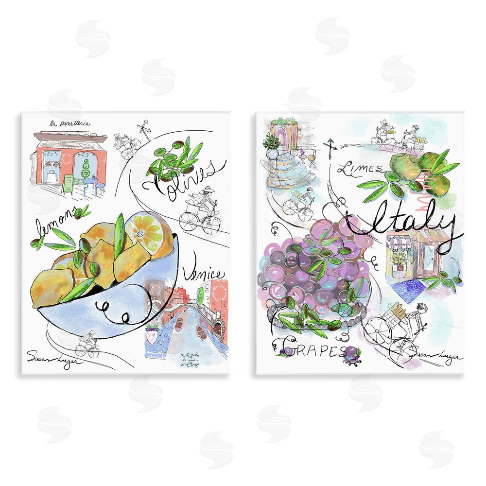 Susan Lugar Italy Travel Sketch Collection Wall Plaque Art Print