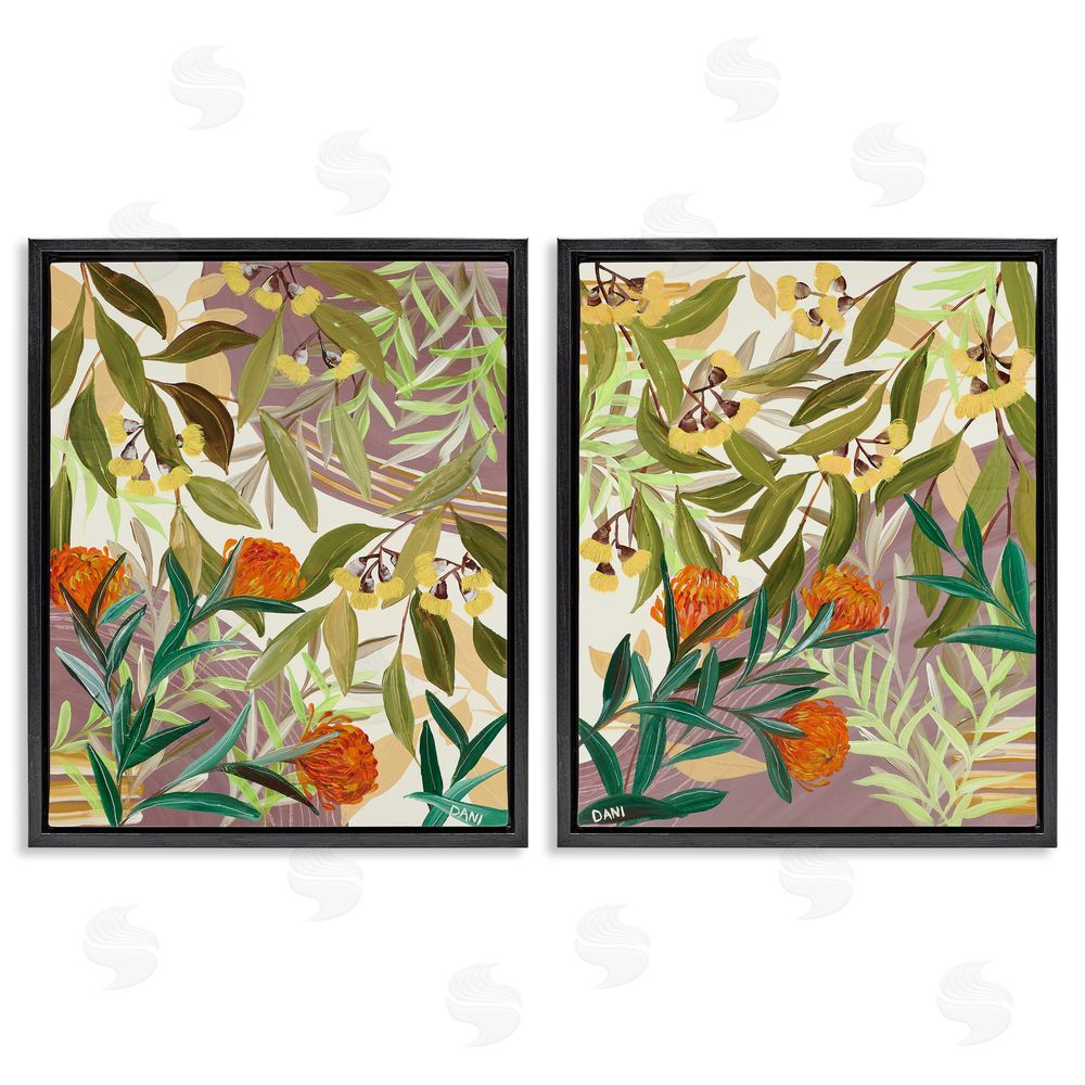 Dani Heyward Walk With Me Botanicals Black Floating Frame Canvas Wall Art Print