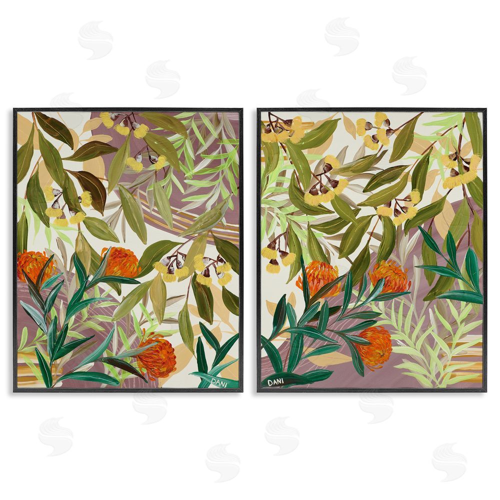 Dani Heyward Walk With Me Botanicals Black Framed Giclee Wall Art Print