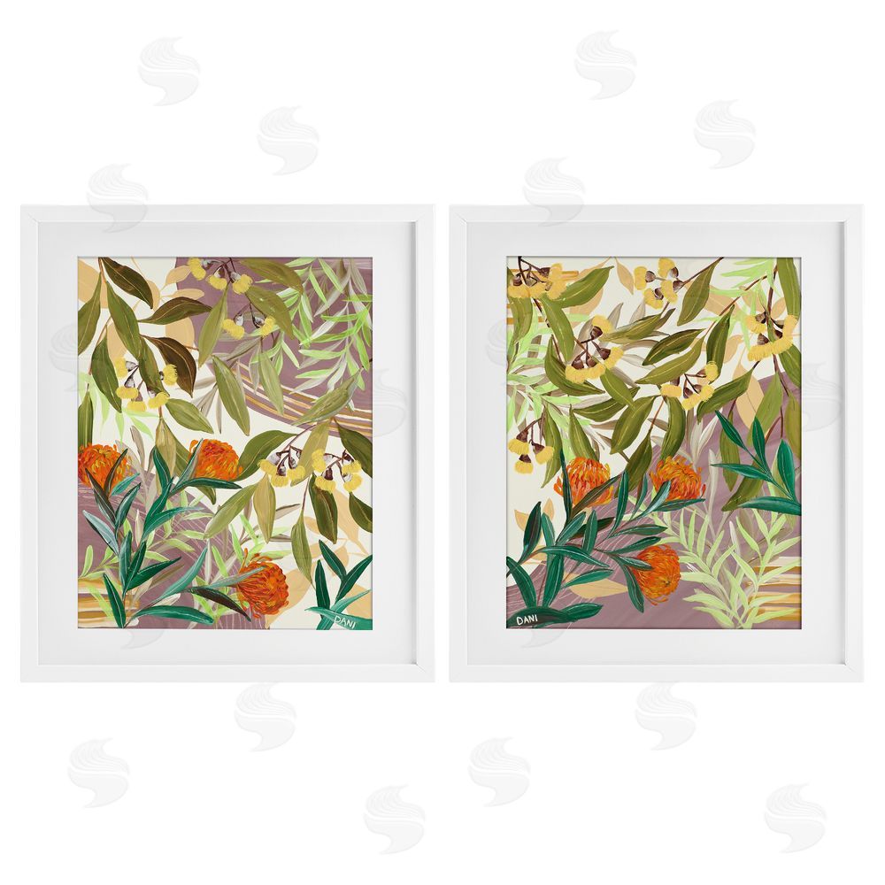 Dani Heyward Walk With Me Botanicals White Framed Print Under Glass Wall Art