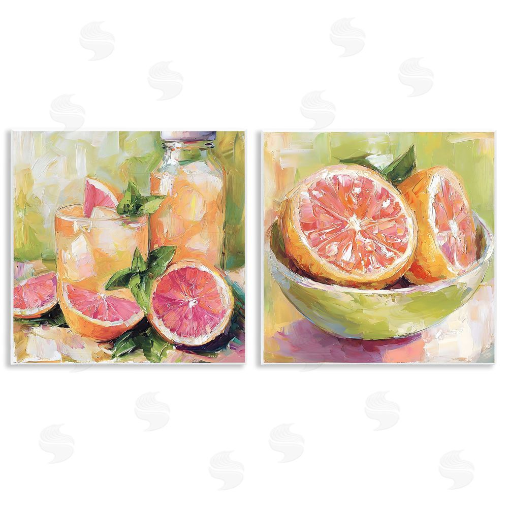 Riley B Grapefruit Drinks & Fruits Wall Plaque Home Decor Art Print