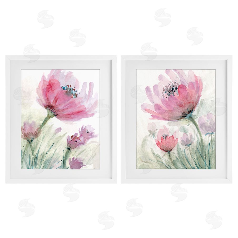 Patti Bishop Speckled Flower Stamens White Framed Print Under Glass Wall Art