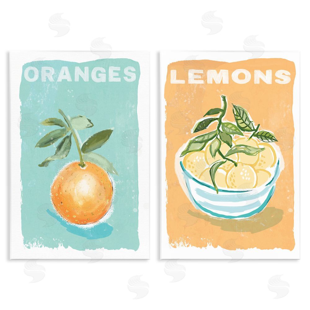 Chad Barrett Citrus Twist Motif Wooden Wall Plaque Art Print