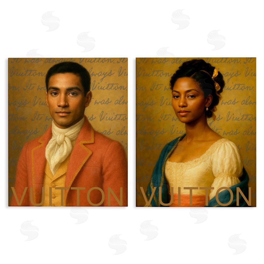 Looking Good Licensing Vintage Fashion Pair Canvas Wall Art Print