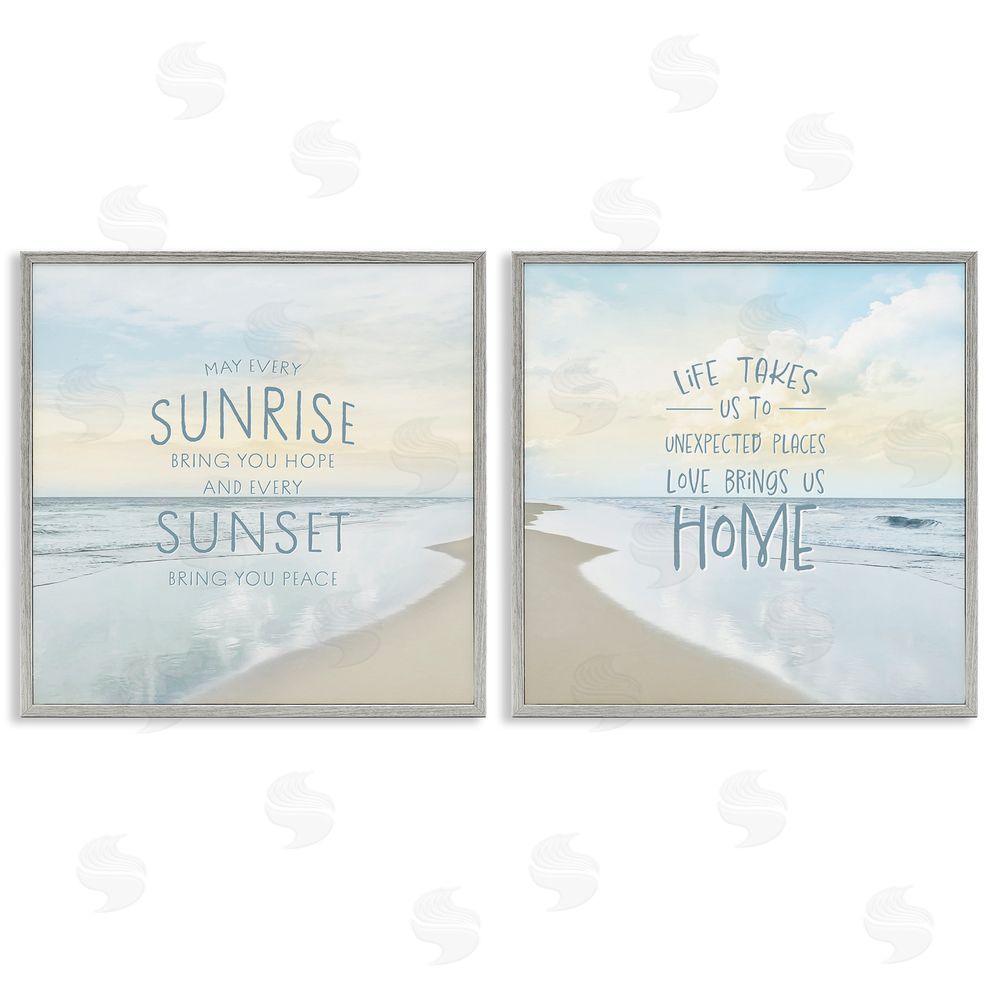 Natalie Carpentieri Beautiful Beach Inspirations Gray Framed Giclee Wall Art Print