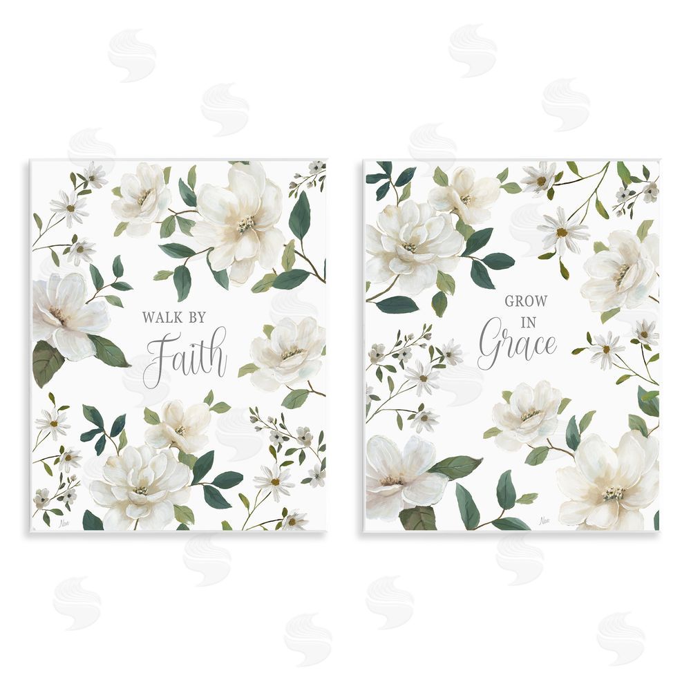 Nan Spiritual Faith Sayings with Florals Wooden Wall Plaque Art Print