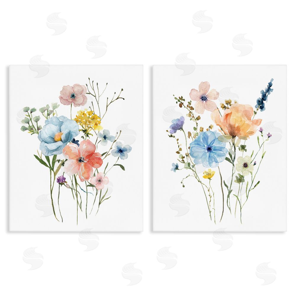 Livi Finn Wildflower Sprig Bundles Stretched Canvas Wall Art Print