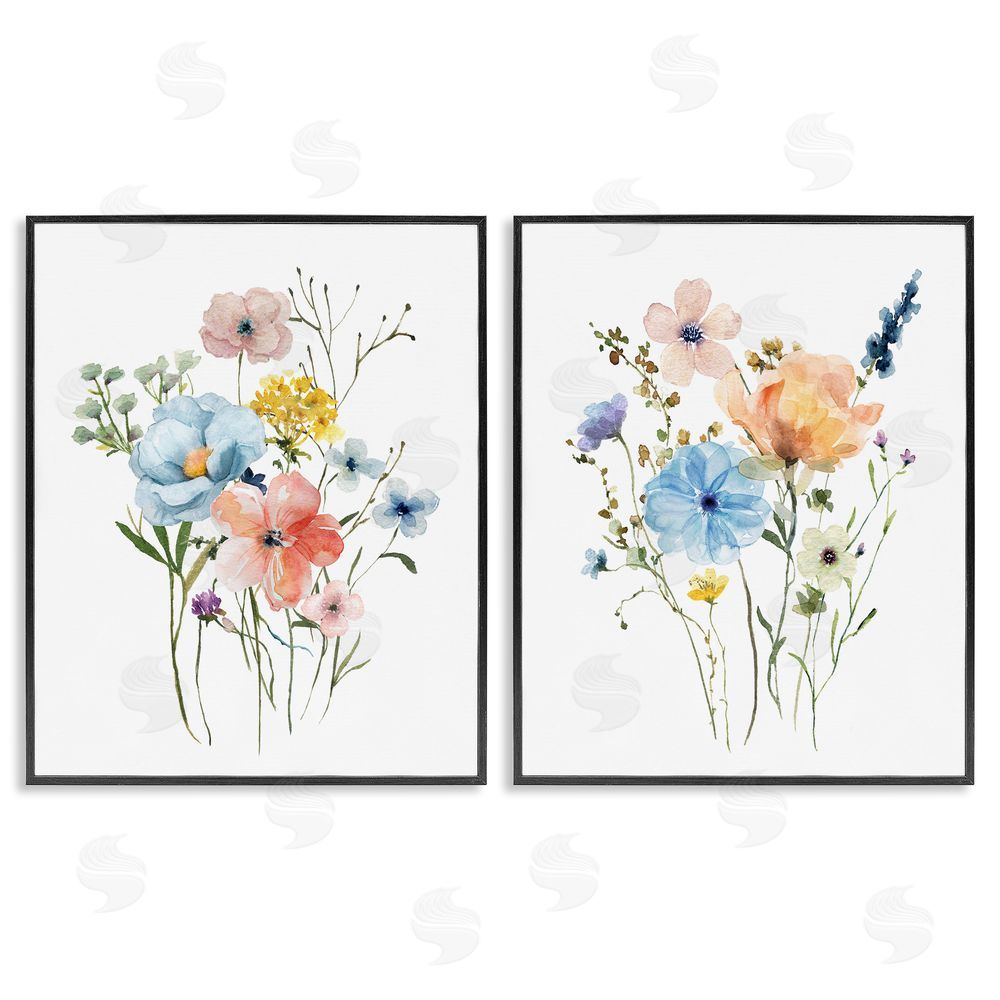 Livi Finn Wildflower Sprig Bundles Black Framed Giclee Wall Art Print