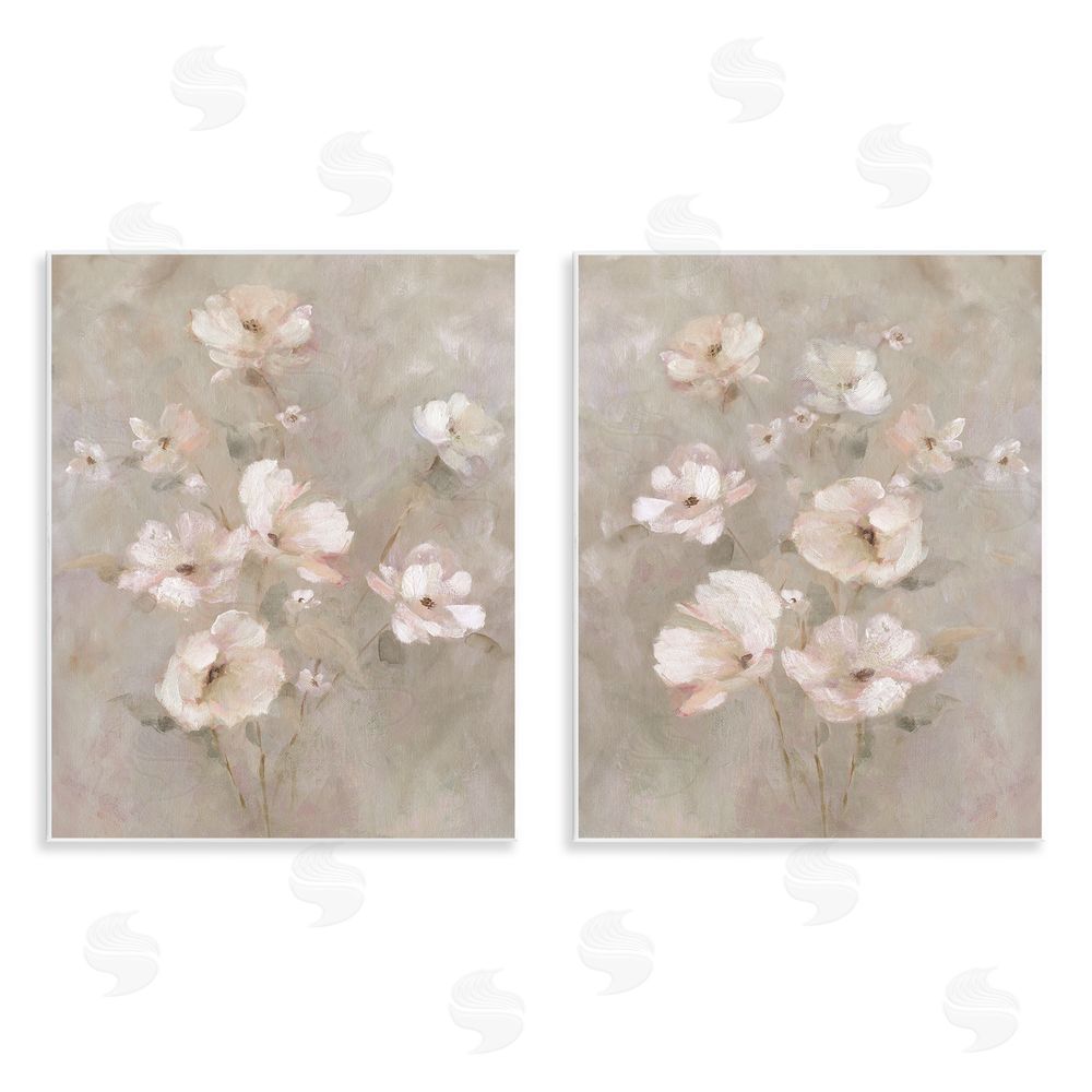 Carol Robinson Arranged Blush Blossoms Wooden Wall Plaque Art Print