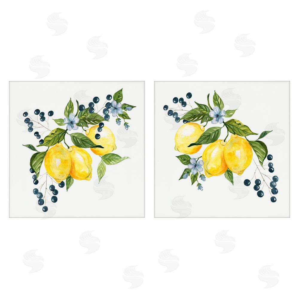 Livi Finn Citrus & Berries Cluster Stretched Canvas Wall Art Print
