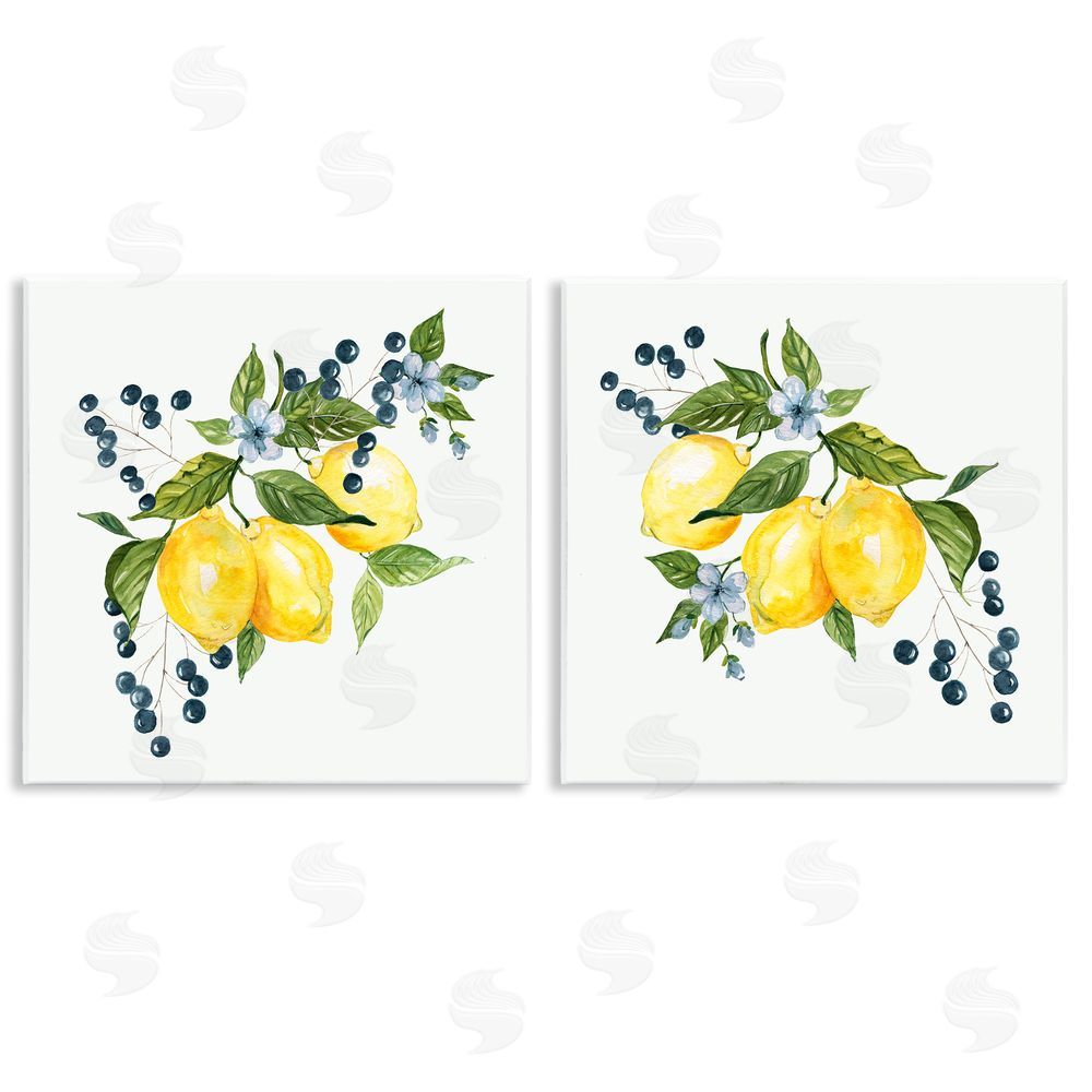 Livi Finn Citrus & Berries Cluster Wooden Wall Plaque Art Print