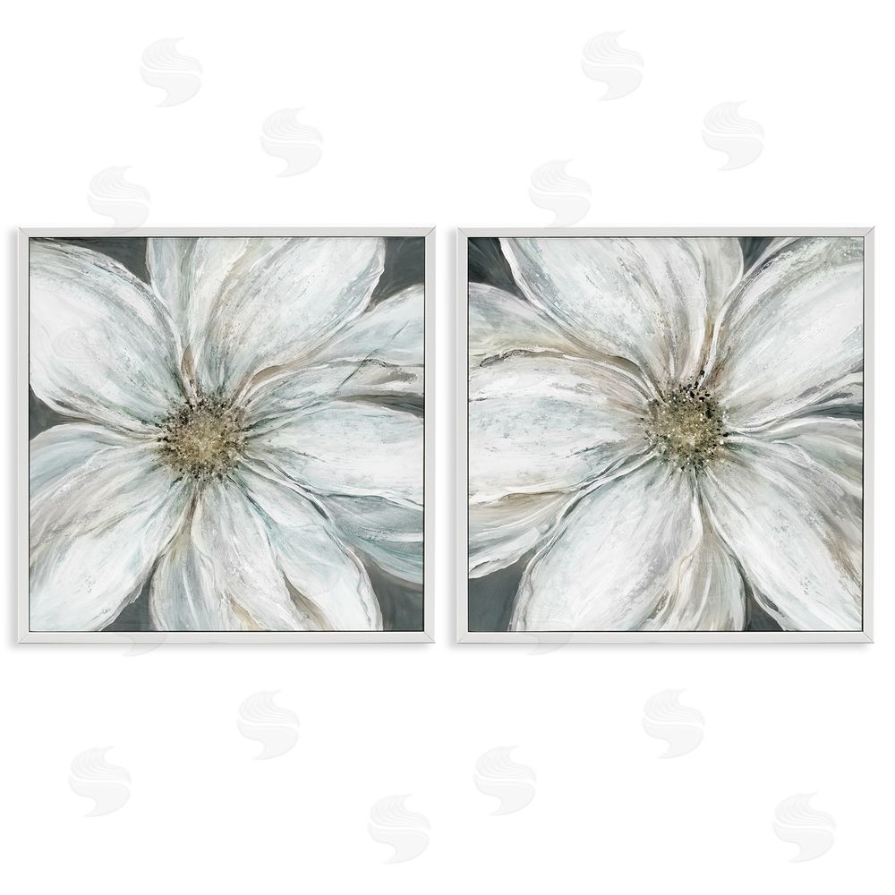 Carol Robinson Soft White Blossoms Closeup White Framed Giclee Wall Art Print