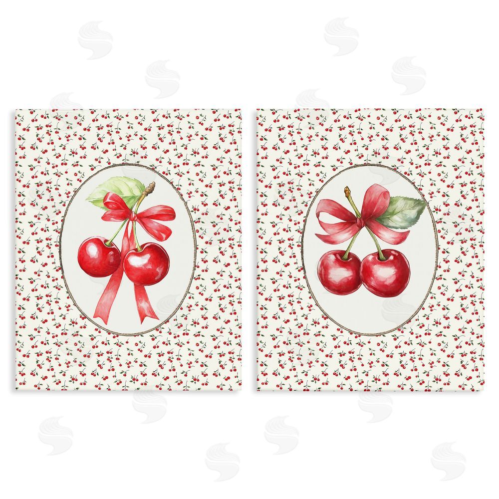 Ramona Murdock Cherries & Berries Vintage Stretched Canvas Wall Art Print