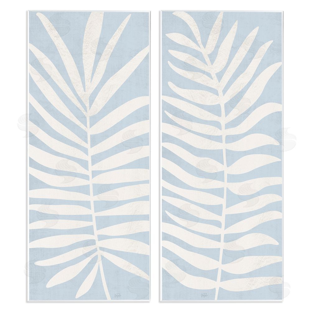Natalie Carpentieri Soft Palm Leaf Pair Wall Plaque Printed Art