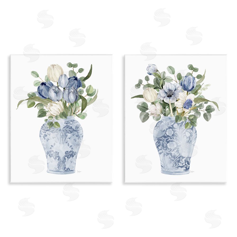 Livi Finn Ornate Vase Tulip Collection Wall Plaque Home Decor Art Print