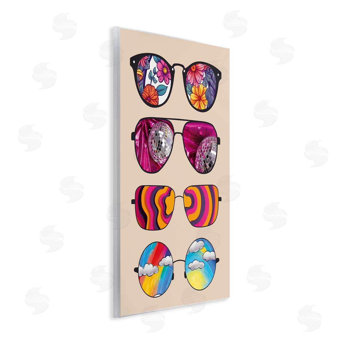 CAD Designs Reflection Patterned Sunglasses Wall Plaque Art Print