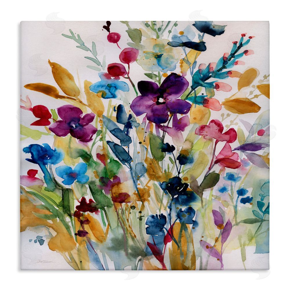 Carol Robinson Garden Jewels Abstract Flowers Canvas Wall Art Print