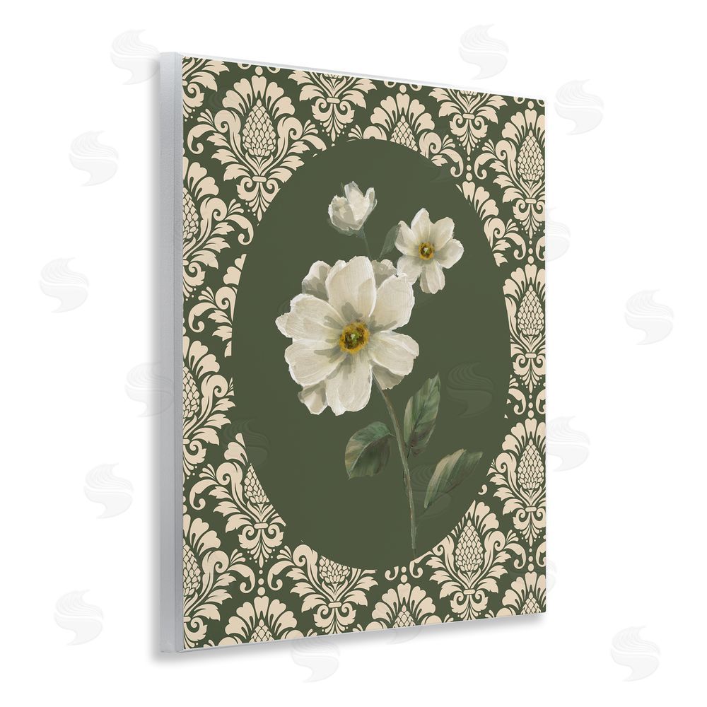 Nan Fancy Lace and White Flowers Wall Plaque Art Print