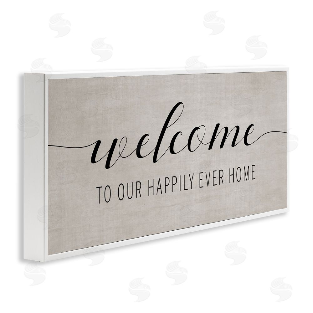 Amanda Murray Happily Ever Home Welcome White Frame Giclee Art Print