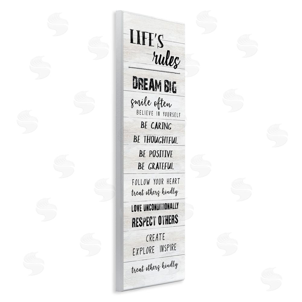 CAD Designs Life's Rules Listed Positivity Wall Plaque Art Print
