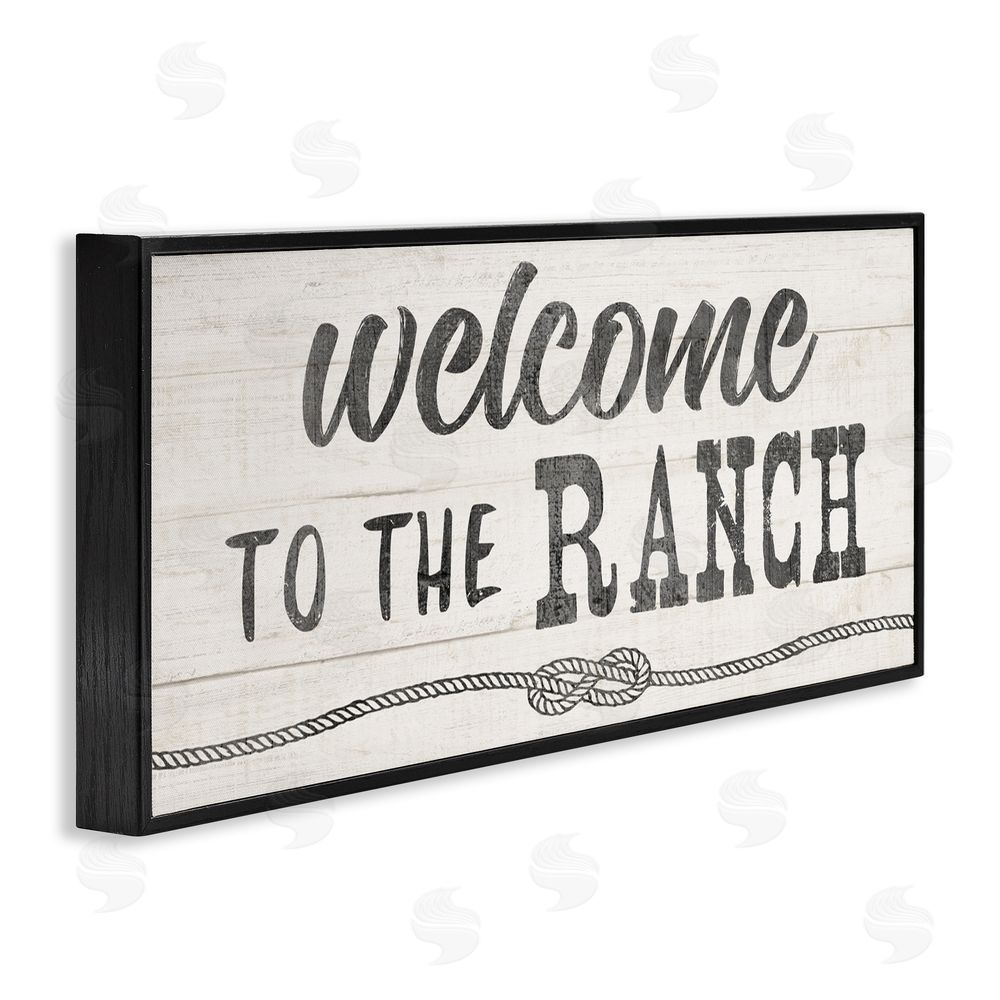 CAD Designs Welcome to the Ranch Black Framed Giclee Art Print