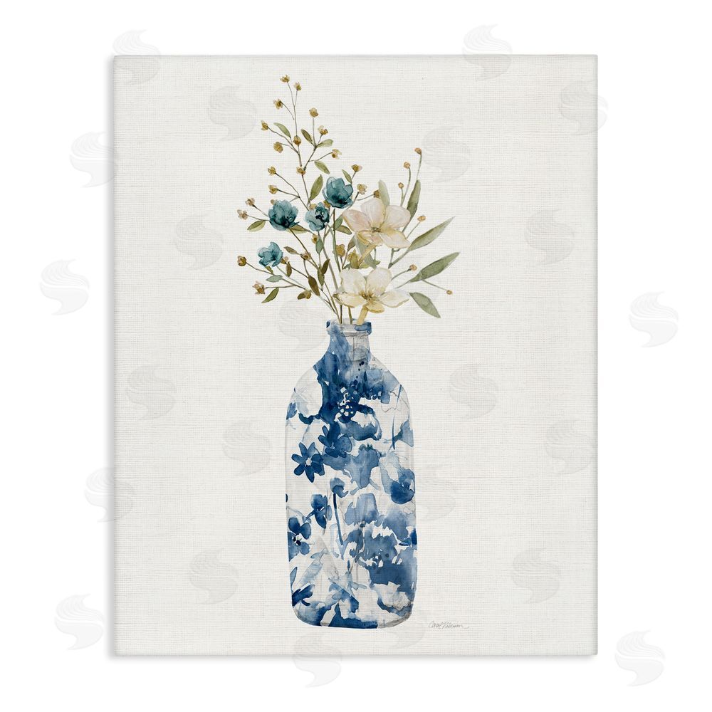 Carol Robinson Chinoiserie Blooms White Florals Canvas Wall Art Print