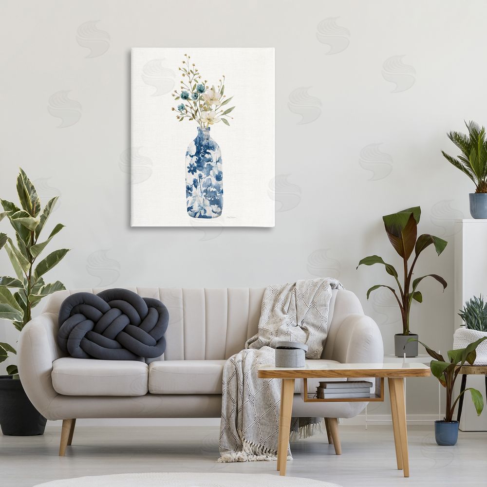 Carol Robinson Chinoiserie Blooms White Florals Printed Wall Art in Room