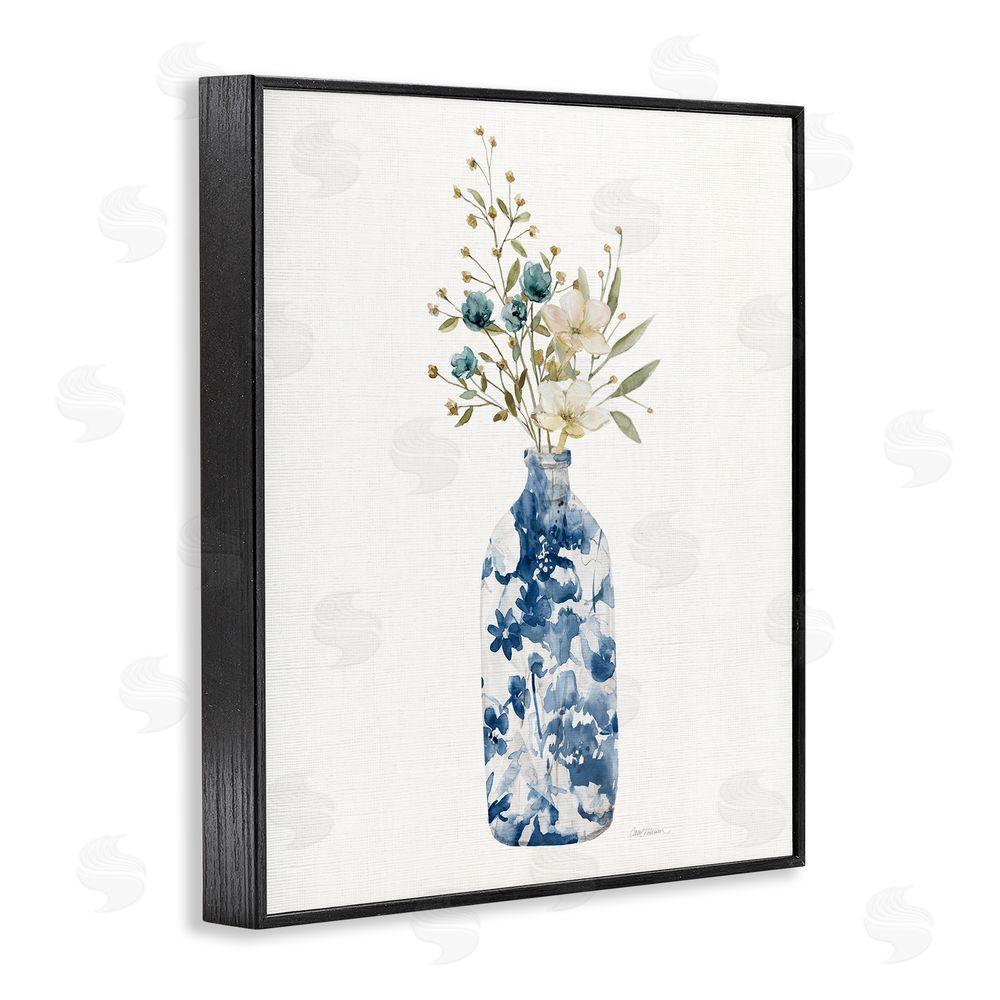Carol Robinson Chinoiserie Blooms White Florals Black Framed Giclee Art Print