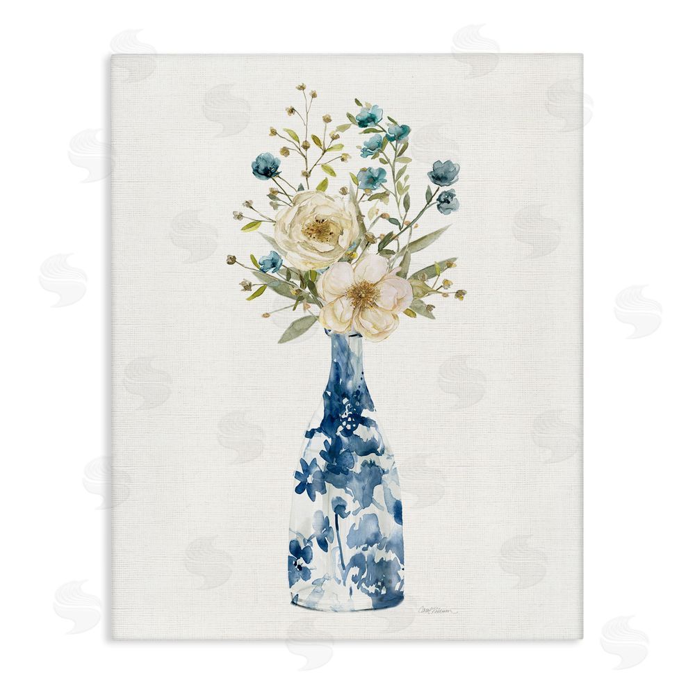 Carol Robinson Chinoiserie Blooms White Flowers Canvas Wall Art Print