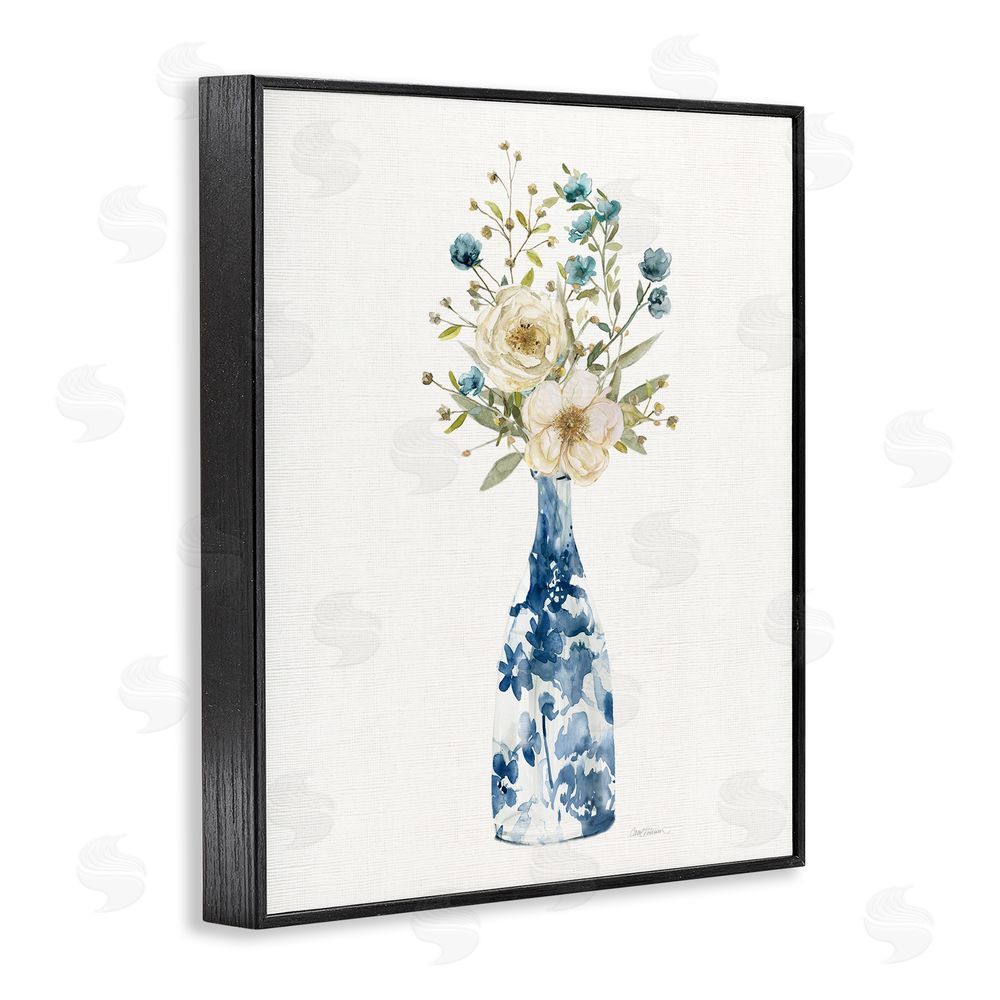 Carol Robinson Chinoiserie Blooms White Flowers Black Framed Giclee Art Print