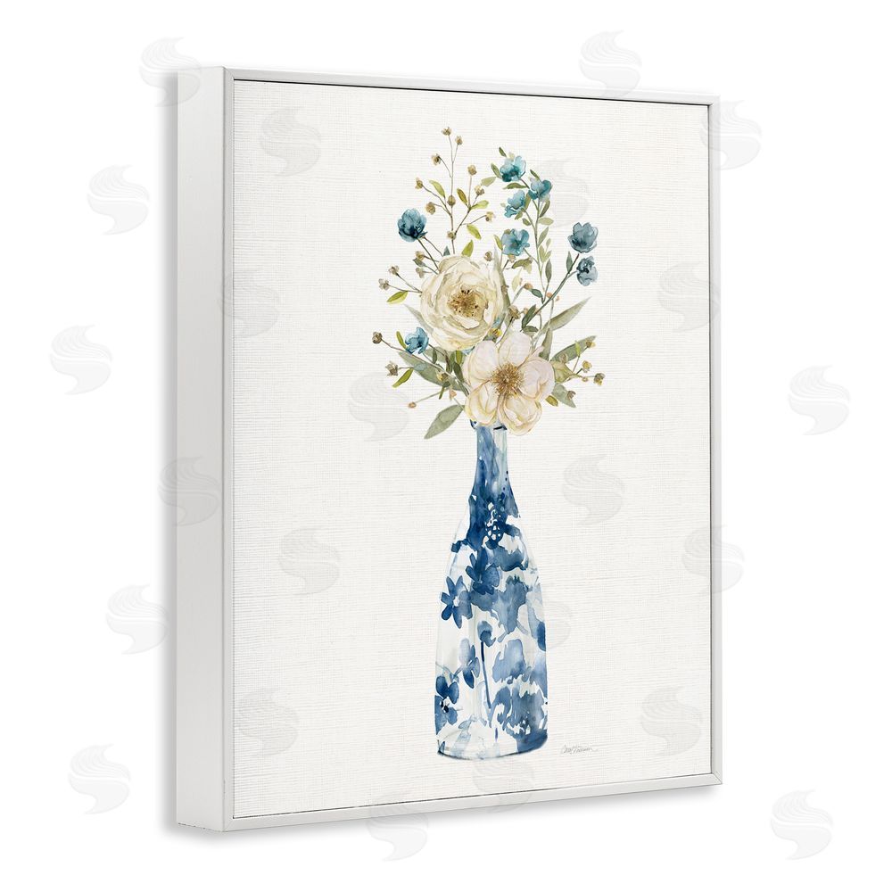 Carol Robinson Chinoiserie Blooms White Flowers White Frame Giclee Art Print
