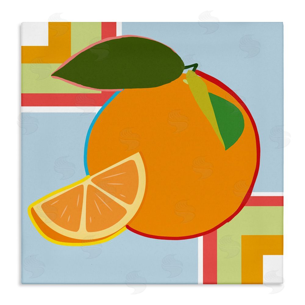 Daniela Santiago Geometric Orange Fruit Canvas Wall Art Print