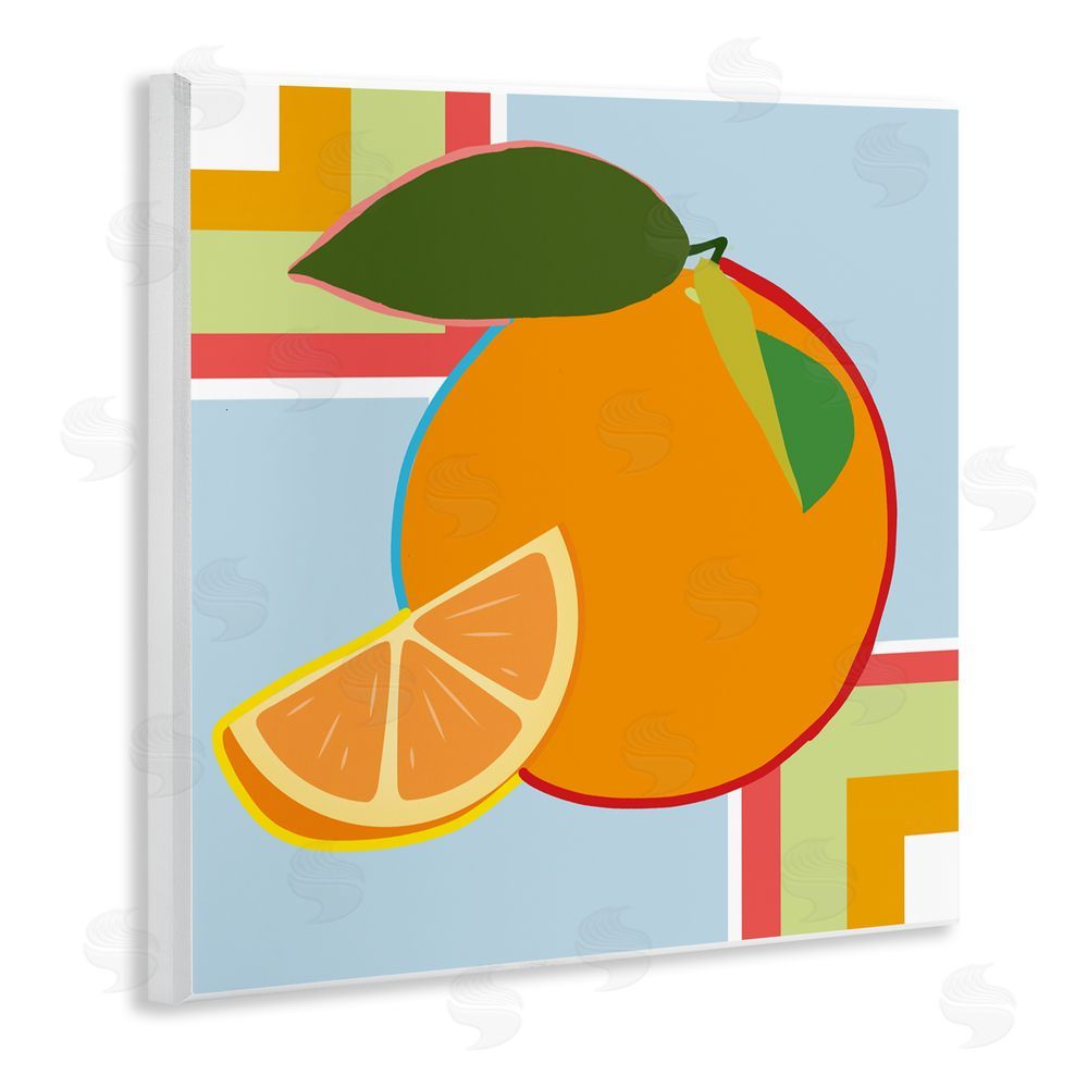Daniela Santiago Geometric Orange Fruit Wall Plaque Art Print