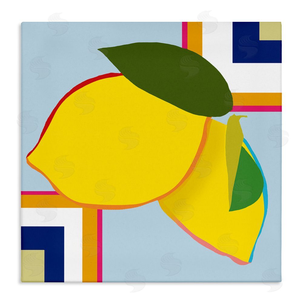 Daniela Santiago Geometric Lemon Fruit Canvas Wall Art Print