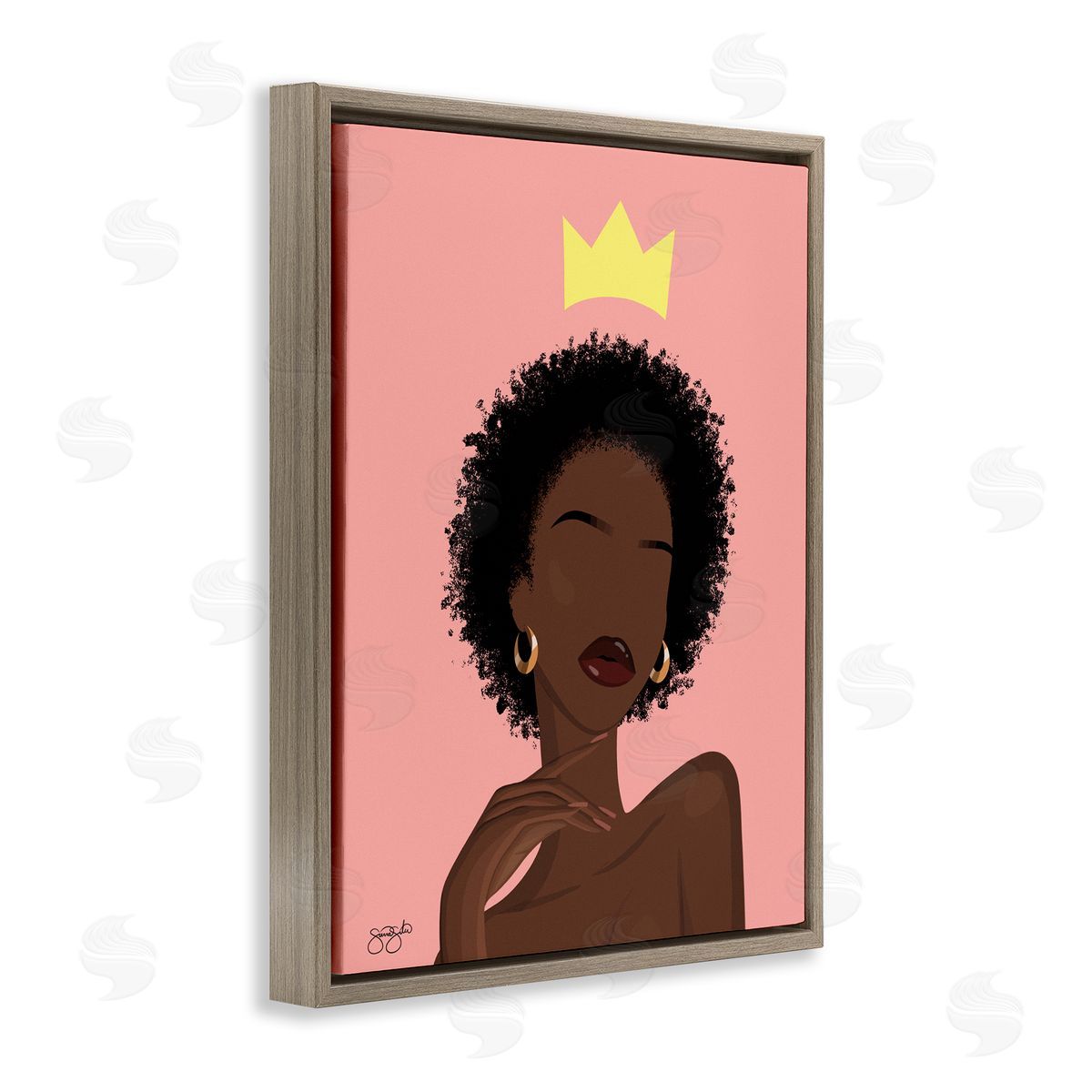 Sierra Siler Pink Aliza Portrait Canvas Wall Art Print