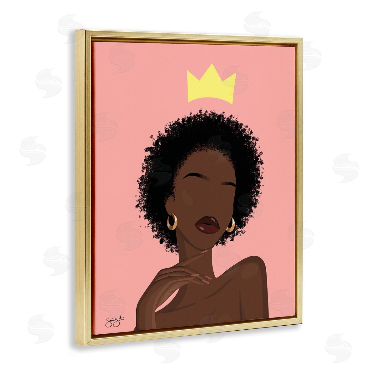 Sierra Siler Pink Aliza Portrait Canvas Wall Art Print