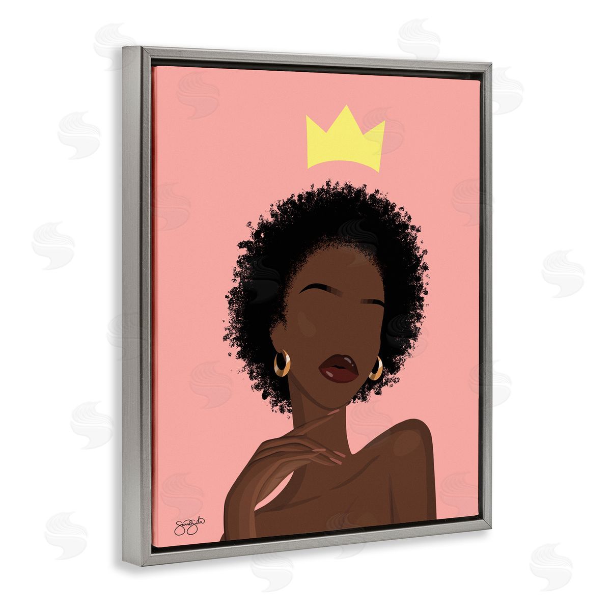 Sierra Siler Pink Aliza Portrait Canvas Wall Art Print