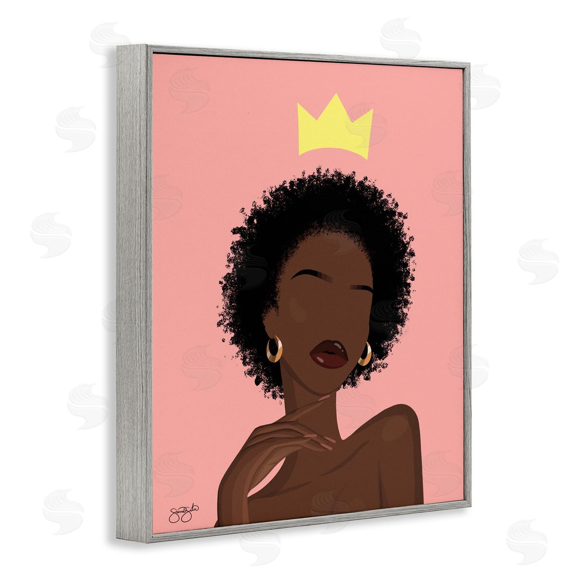 Sierra Siler Pink Aliza Portrait Canvas Wall Art Print
