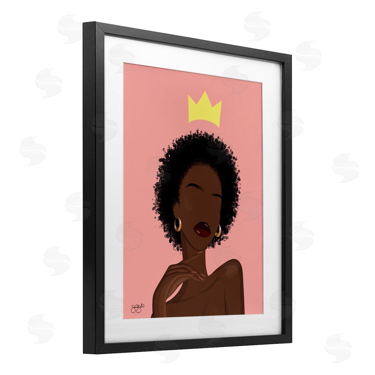 Sierra Siler Pink Aliza Portrait Canvas Wall Art Print