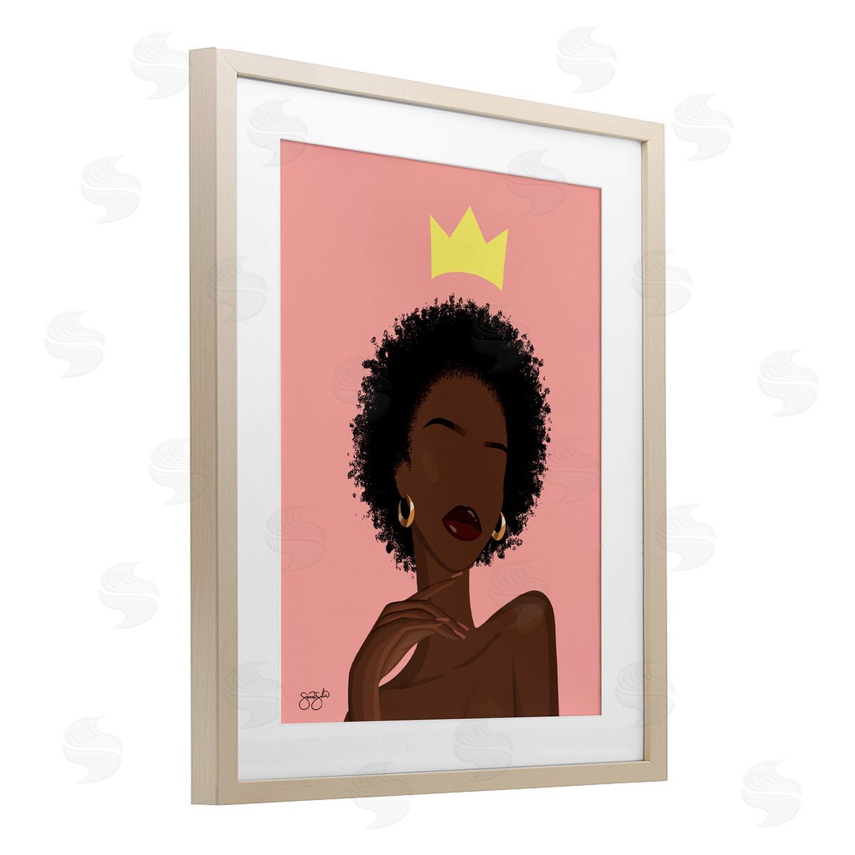 Sierra Siler Pink Aliza Portrait Canvas Wall Art Print